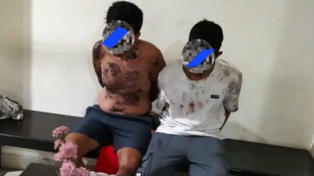 Polisi menangkap dua WNA Arab Saudi yang diduga terlibat penusukan tiga WNI di Kuta Selatan, Badung, Bali.