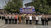 Andi Ilham Zainuddin menghadiri Apel Gelar Pasukan Operasi Patuh Pallawa 2026 di Polres Pangkep.